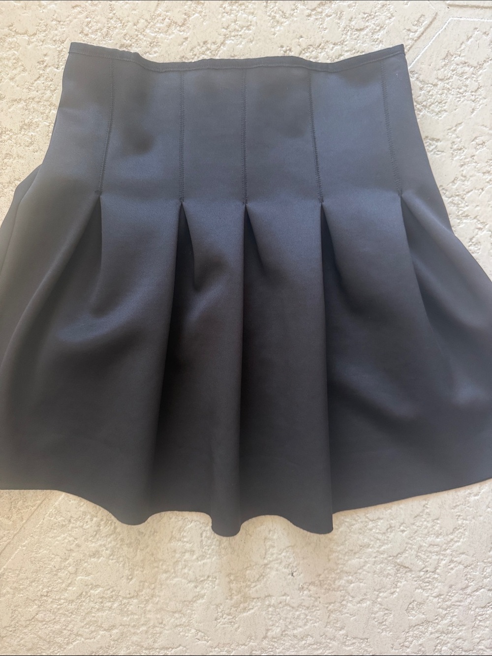 BCBGeneration Black Circle Skirt with Box Pleats